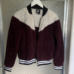 Nike microsherpa bomber style jacket